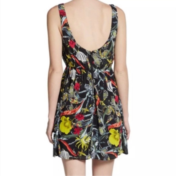 Alice + Olivia Ladies Medium Floral Dress Sleeveless Tank Silk Summer Tropical - Picture 2 of 7